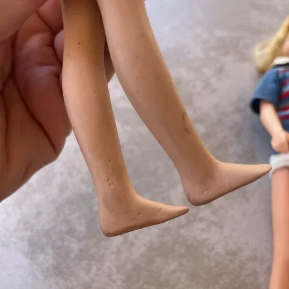 Set Of 2 Skipper Doll Blonde Red 1963 Barbie Sister Straight Leg Swimming Outfit - Picture 14 of 16